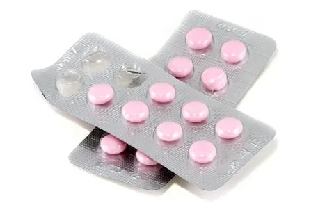 Pills in blisters Stock Photos