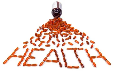 Pills in bottle Foto stock