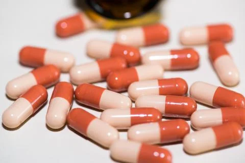 Pills from bottle 写真素材