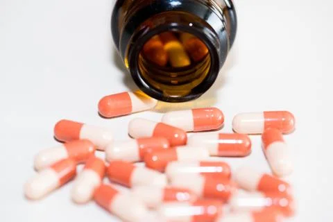 Pills from bottle 写真素材
