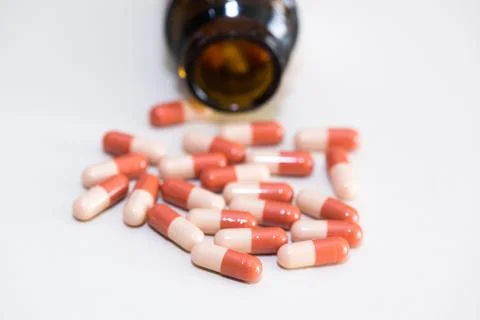 Pills from bottle 写真素材
