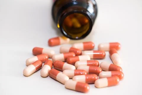 Pills from bottle 写真素材