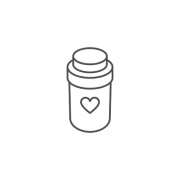 Pills Bottle Vector Icon Stock Illustration