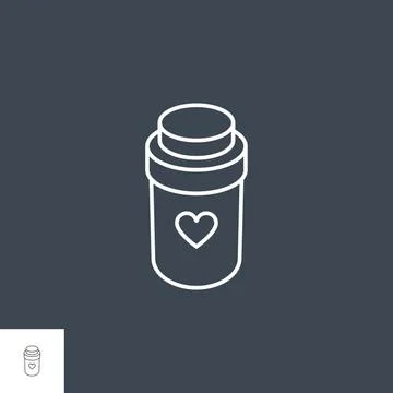 Pills Bottle Vector Icon Stock Illustration