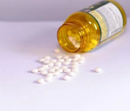 Pills with bottle2 Stock Photos