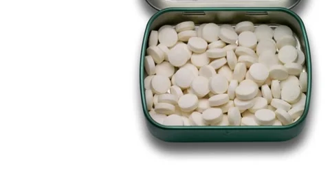 Pills box closeup Stock Footage 8835991