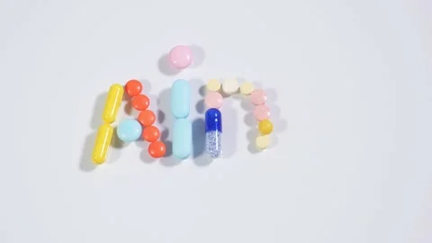 Pills capsules AIDS Stock Footage 236285638