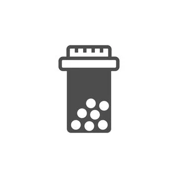 Pills capsules icon in flat style. Medical tablet vector illustration on is.. Illustrazione stock