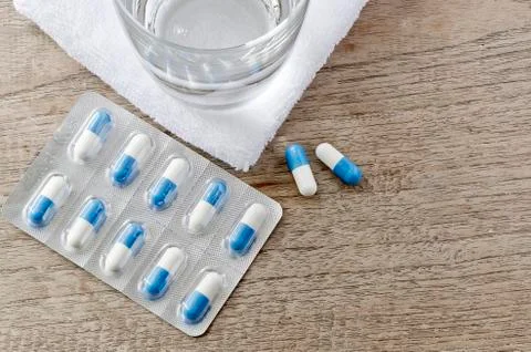 Pills capsules Stock Photos