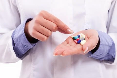 Pills close up Stock Photos