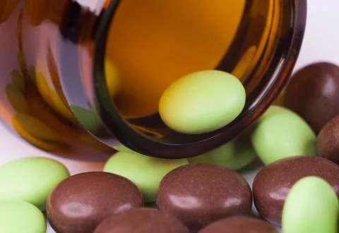 Pills closeup Stock Photos