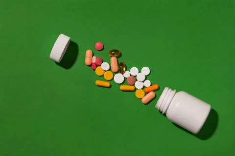 Pills concept for medical theme Stock Photos