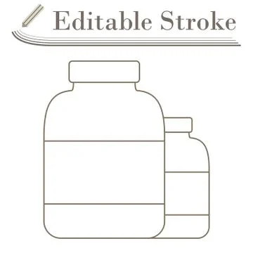 Pills Container Icon Stock Illustration