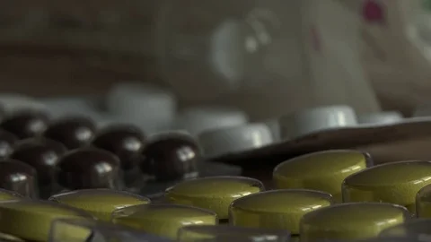 Pills of a different color. Video stock 75206992