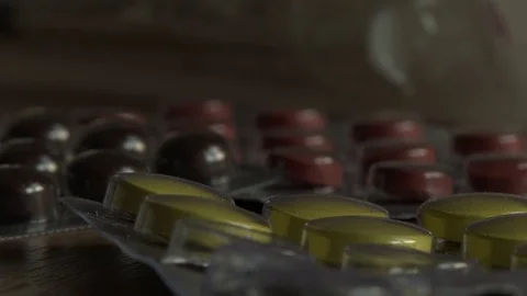 Pills of a different color. Video stock 75210088