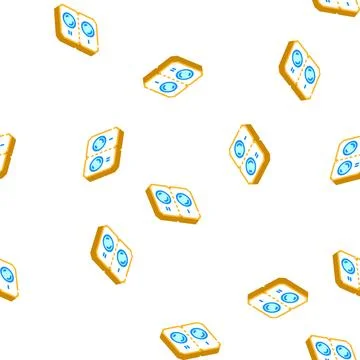 Pills that divided into two doses isometric icon seamless pattern Illustrazione stock