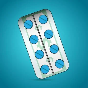 Pills dollars Stock Illustration