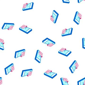 Pills dose isometric icon seamless pattern sign Illustrazione stock