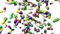 Pills drugs capsules falling slow motion closeup DOF 4K 4k or 4k+ Resolution