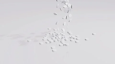 Pills fall Stock Footage 60698704
