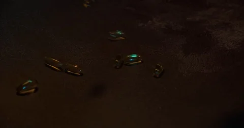 Pills fall on wooden table Stock Footage 126328984