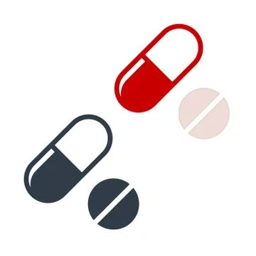 Pills flat icon Stock Illustration