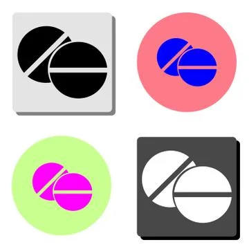 Pills. flat vector icon Stock Illustration