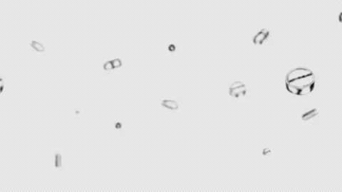 Pills floating in the air Stock Footage 150782437