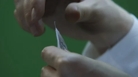 Pills on hand, taking pills Vidéo 112125760