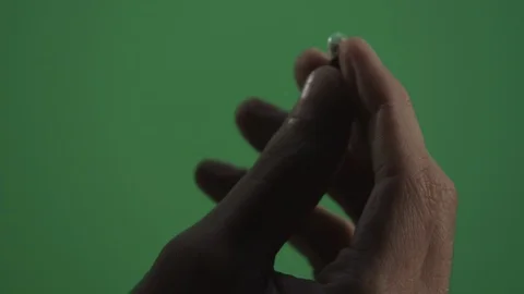 Pills on hand, taking pills 스톡 동영상 112126544