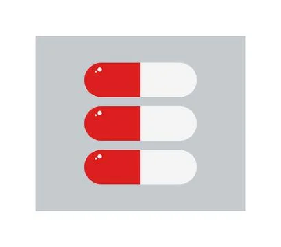 Pills icon illustrated in vector on white background Stock Illustration