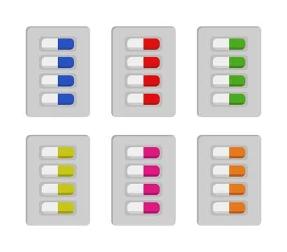 Pills icon illustrated in vector on white background Stock Illustration