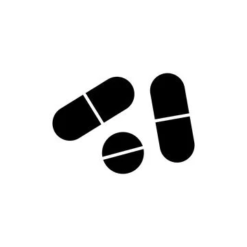 Pills icon vector. capsule icon. Drug sign and symbol Illustrazione stock