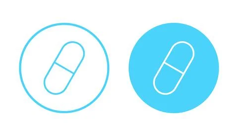Pills icon vector. capsule icon. Drug sign and symbol Stock Illustration