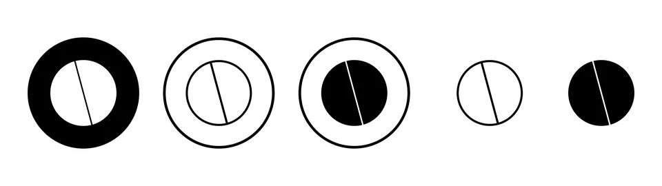 Pills icon vector. capsule icon. Drug sign and symbol Stock Illustration