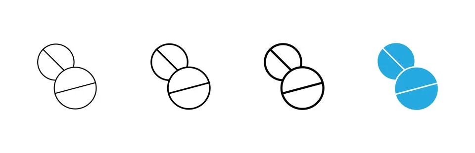 Pills icon vector. capsule icon. Drug sign and symbol Stock Illustration