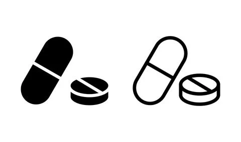 Pills icon vector. capsule icon. Drug icon Stock-Illustration