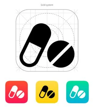 Pills icon. Vector illustration Stockillustratie