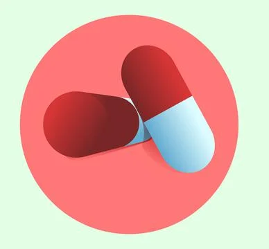Pills in the illustration. Stock Illustration