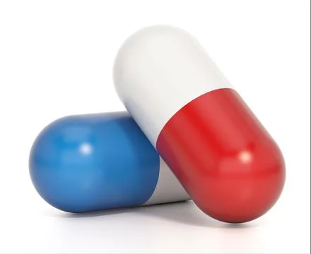 Pills isolated on white background. 3D illustration Stock-Illustration