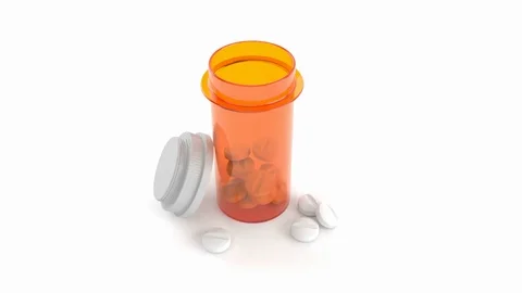 Pills isolated on white background Video stock 71056328