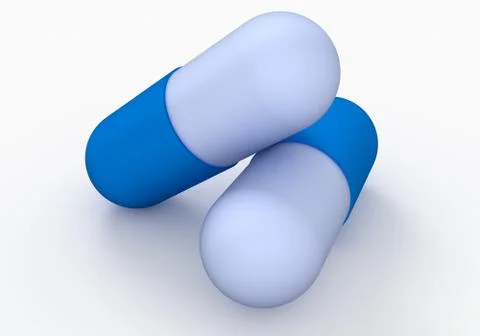 Pills isolated on white background Stock Illustration
