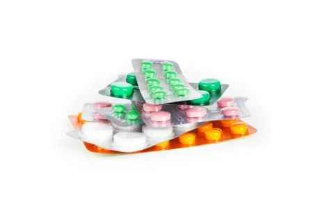 Pills isolated on a white background Stock-Fotos