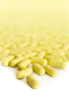 Pills isolated on white background Stock Photos