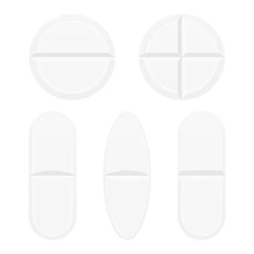Pills Isolated on White Stock Illustration