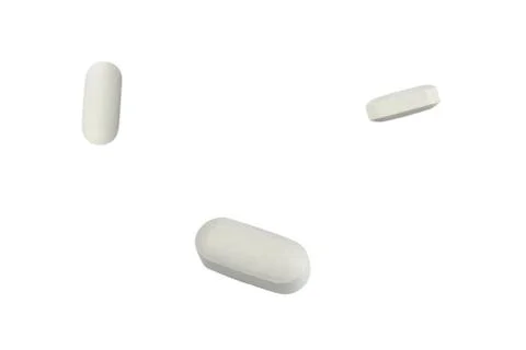 Pills  isolated on white Stock Photos