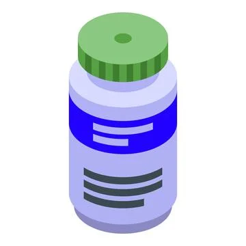 Pills jar icon isometric vector. Aid food Illustrazione stock