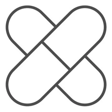 Pills linear icon. Thin line illustration. Medications. Contour symbol. Stock Illustration