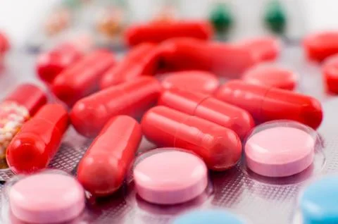 Pills, macro Foto stock