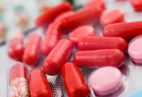 Pills, macro Stock Photos